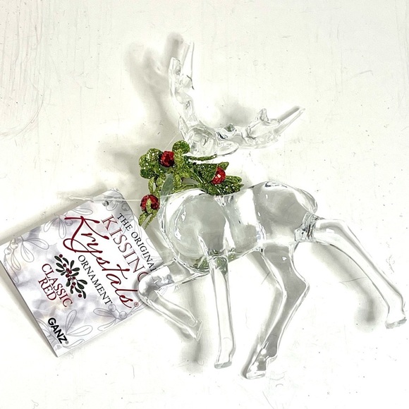 Ganz Kissing Krystals Krystal Mistletoe Reindeer - Picture 2 of 5
